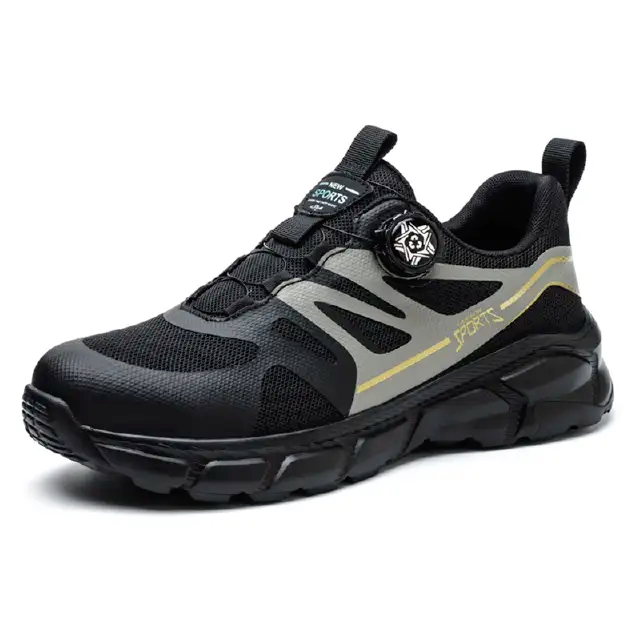 Men’s Lightweight Breathable Sports Shoes | Slip-Resistant Running Sneakers with Twist-Lock Lace System | Shock-Absorbing Casual Trainers