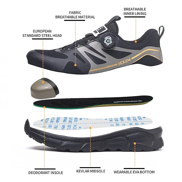 Men’s Lightweight Breathable Sports Shoes | Slip-Resistant Running Sneakers with Twist-Lock Lace System | Shock-Absorbing Casual Trainers