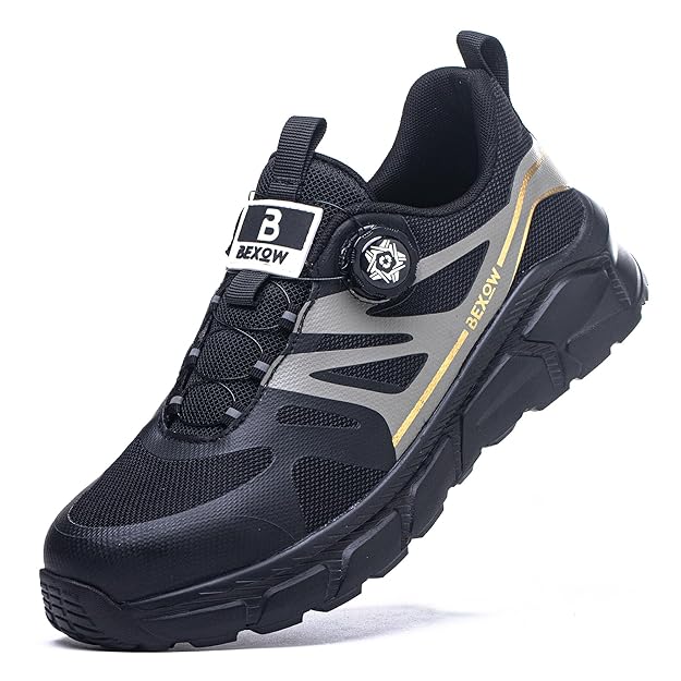 Men’s Lightweight Breathable Sports Shoes | Slip-Resistant Running Sneakers with Twist-Lock Lace System | Shock-Absorbing Casual Trainers