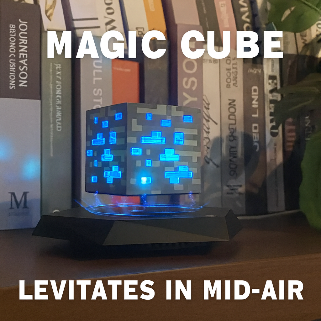 ✨ Floating Pixel Light Cube – Magnetic Levitating LED Ambient Lamp, Creative Desk Decor, Night Light & Gift Toy