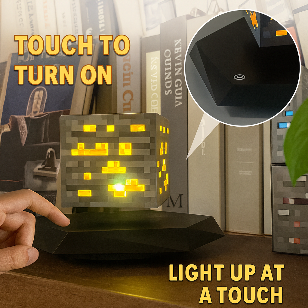 ✨ Floating Pixel Light Cube – Magnetic Levitating LED Ambient Lamp, Creative Desk Decor, Night Light & Gift Toy