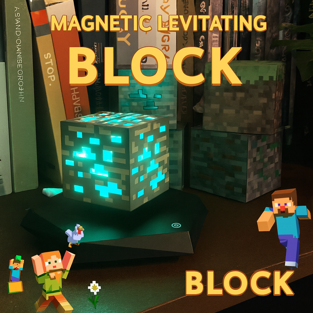 ✨ Floating Pixel Light Cube – Magnetic Levitating LED Ambient Lamp, Creative Desk Decor, Night Light & Gift Toy